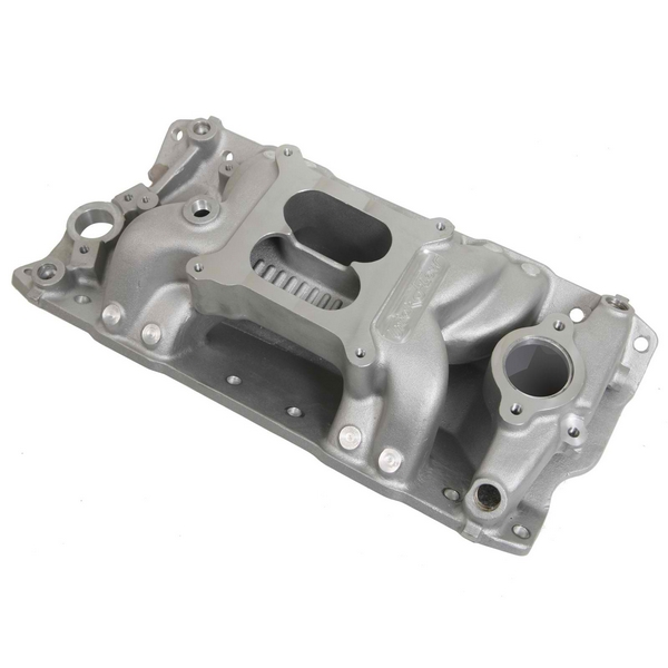 Aluminum, Dual-Plane, Open Air Design, Square Bore Flange, Small Chevy